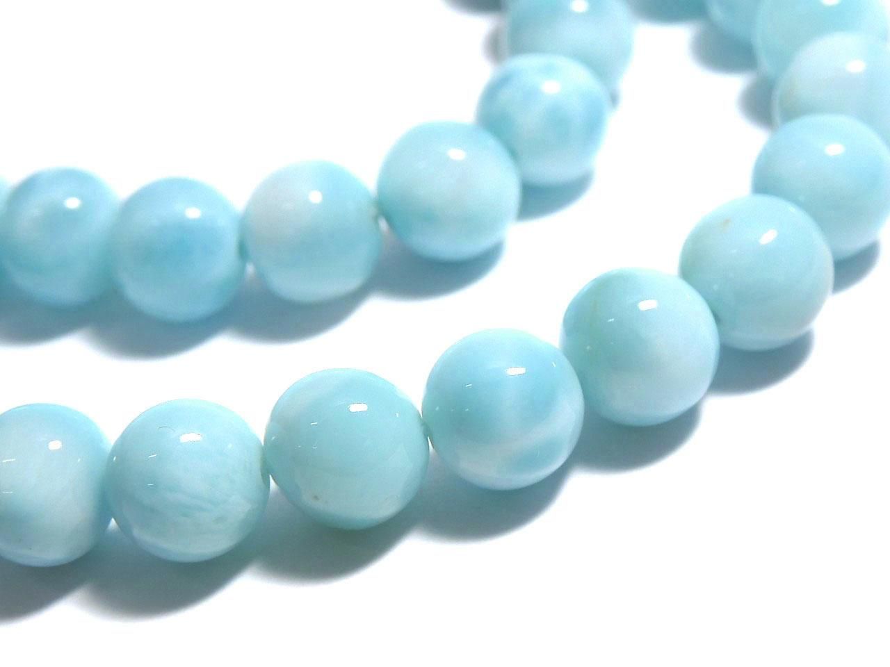 Larimar Pectolite AA++ Round 6mm 1strand beads (aprx.18inch/45cm) NO.1 [One of a kind]