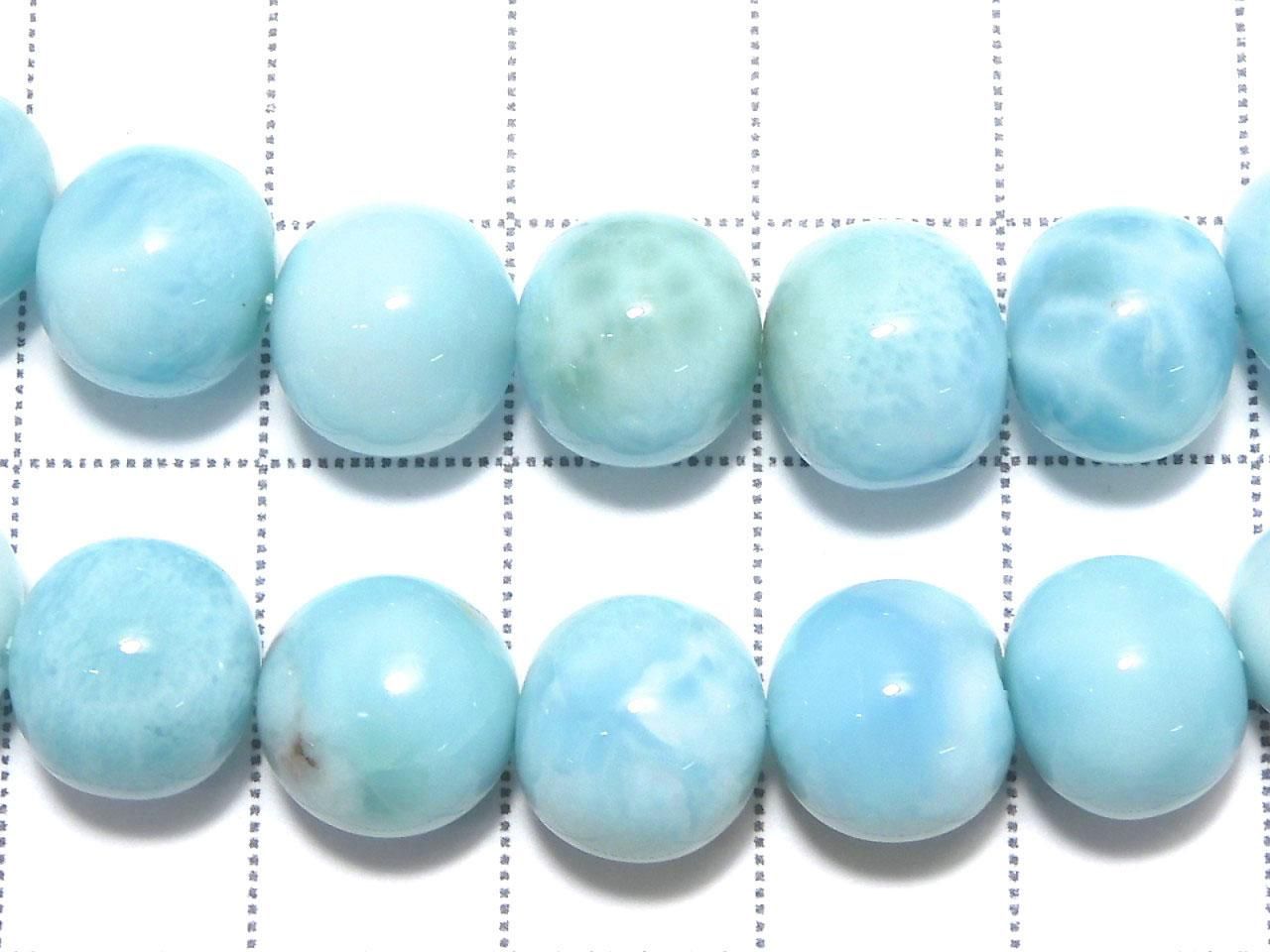 Larimar Pectolite AA++ Round 10mm 1strand beads (aprx.18inch/44cm) NO.2 [One of a kind]