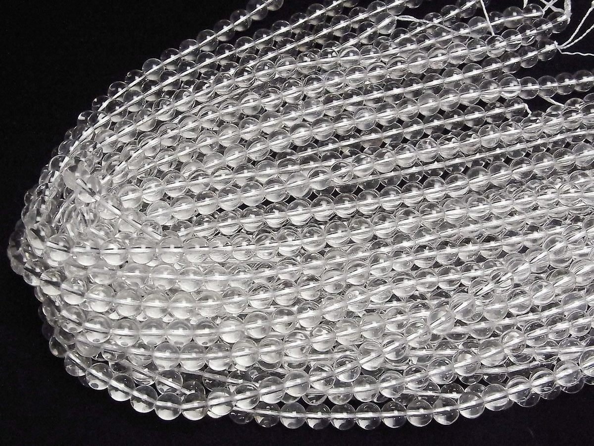 Crystal Quartz AAA- Round 8mm half or 1strand beads (aprx.15inch/36cm)