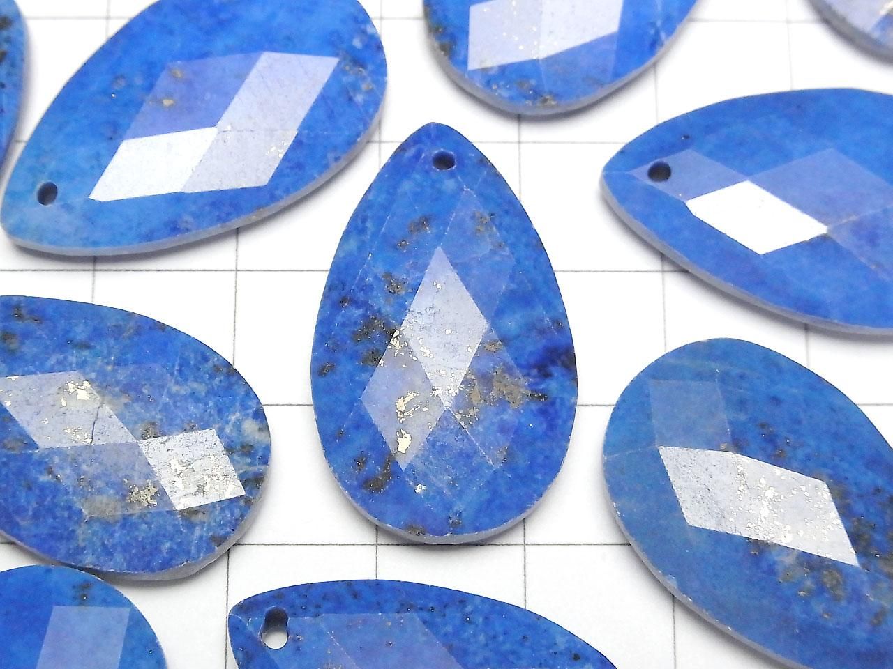 Lapislazuli AA++ Faceted Pear Shape 30x18mm 1pc
