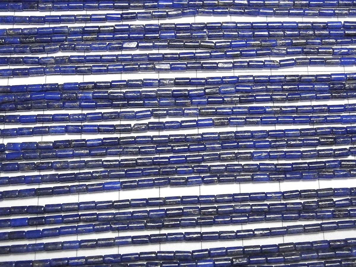 Lapislazuli AAA- Tube 4x2x2mm 1strand beads (aprx.14inch/35cm)