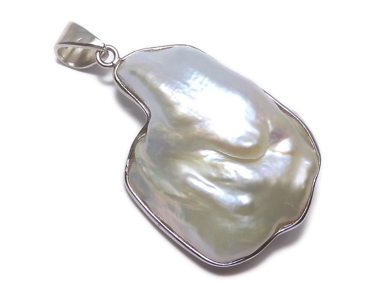 Fresh Water Pearl Keshi Pearl Pendant Silver925 NO.38 [One of a kind]