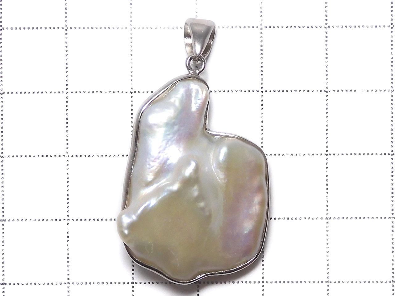 Fresh Water Pearl Keshi Pearl Pendant Silver925 NO.38 [One of a kind]