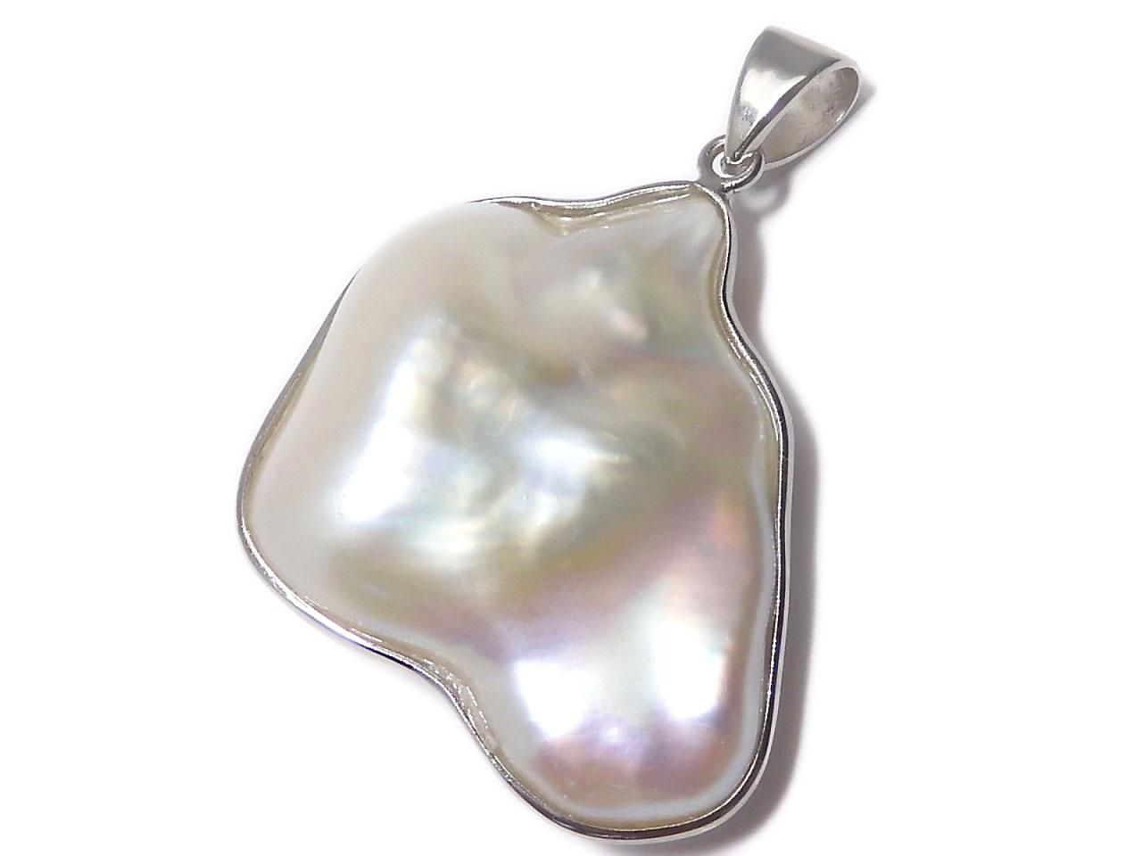 Fresh Water Pearl Keshi Pearl Pendant Silver925 NO.39 [One of a kind]