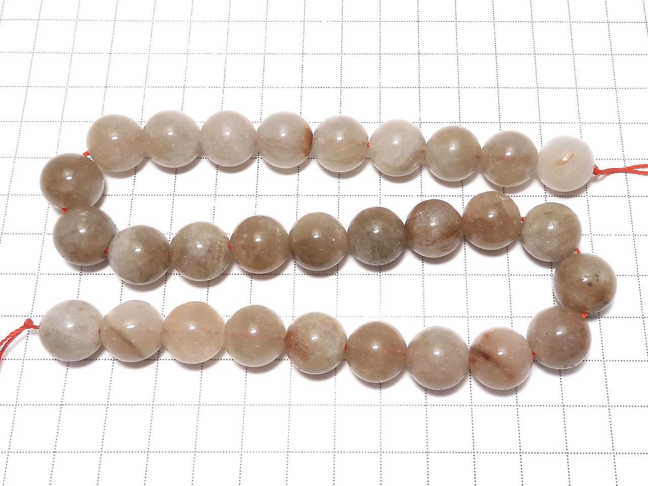 Multi color Rutilated Quartz Round 14mm 1strand beads (aprx.16inch/39cm) NO.2 [One of a kind]