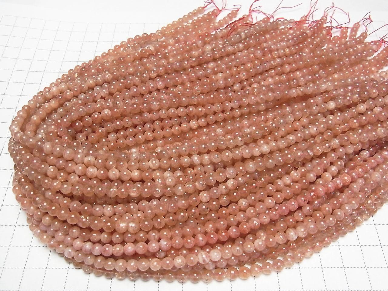 Sunstone AA++ Round 5mm 1strand beads (aprx.15inch/38cm)