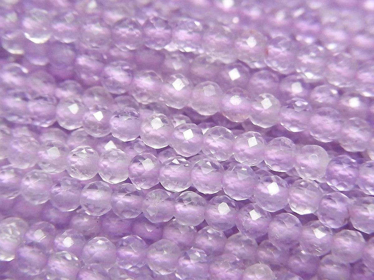 Pink Amethyst AA++ Faceted Round 3mm 1strand beads (approx. 15 inches/37 cm) High Quality!