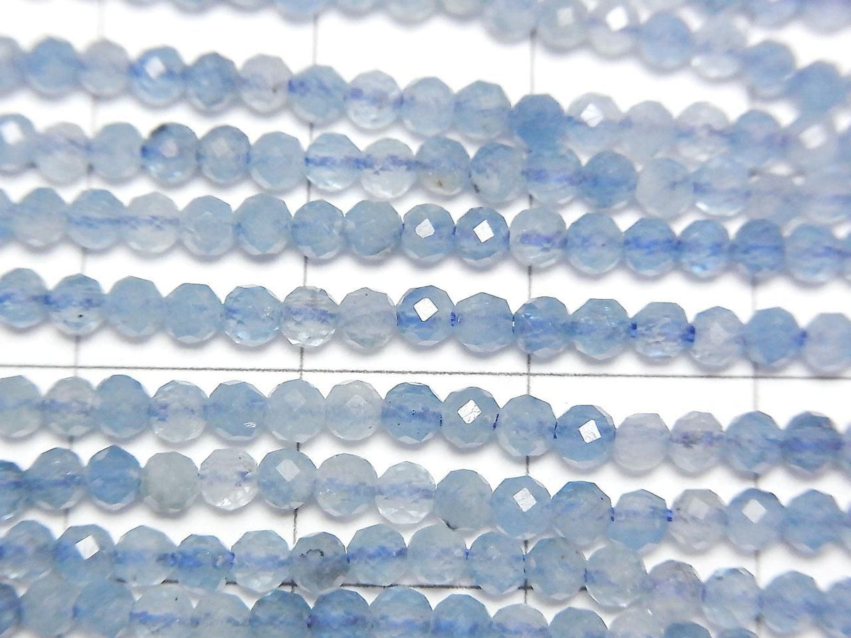 Aquamarine AAA- Faceted Round 2.5mm 1strand beads (aprx.15inch/37cm)High Quality!