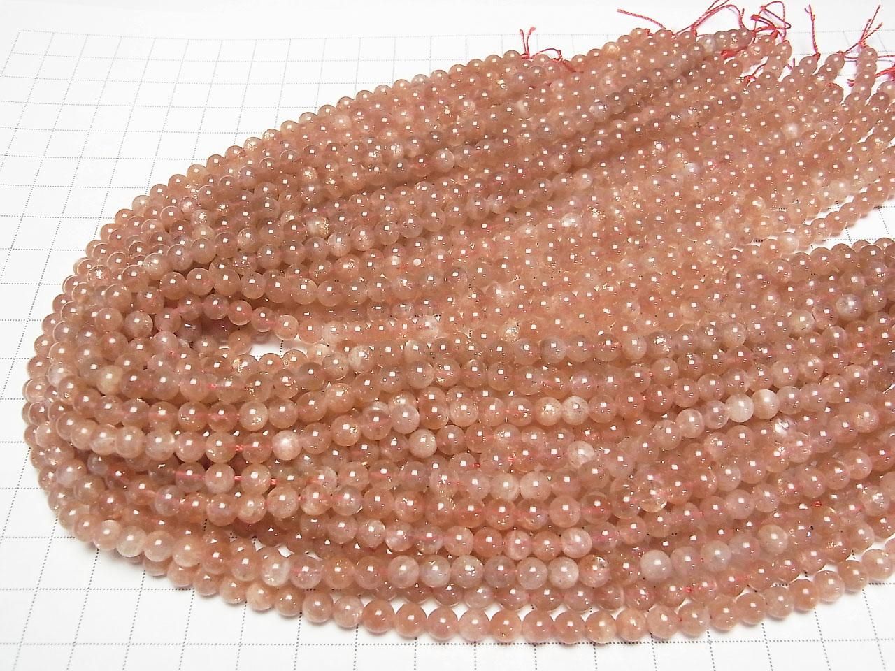 Sunstone AA+ Round 5.5mm 1strand beads (aprx.15inch/38cm)