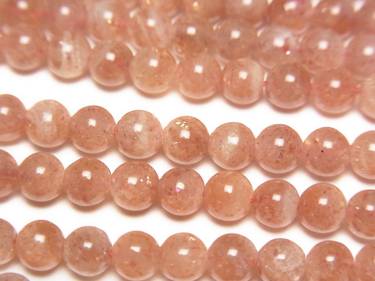 Sunstone AA+ Round 5mm 1strand beads (aprx.15inch/38cm)