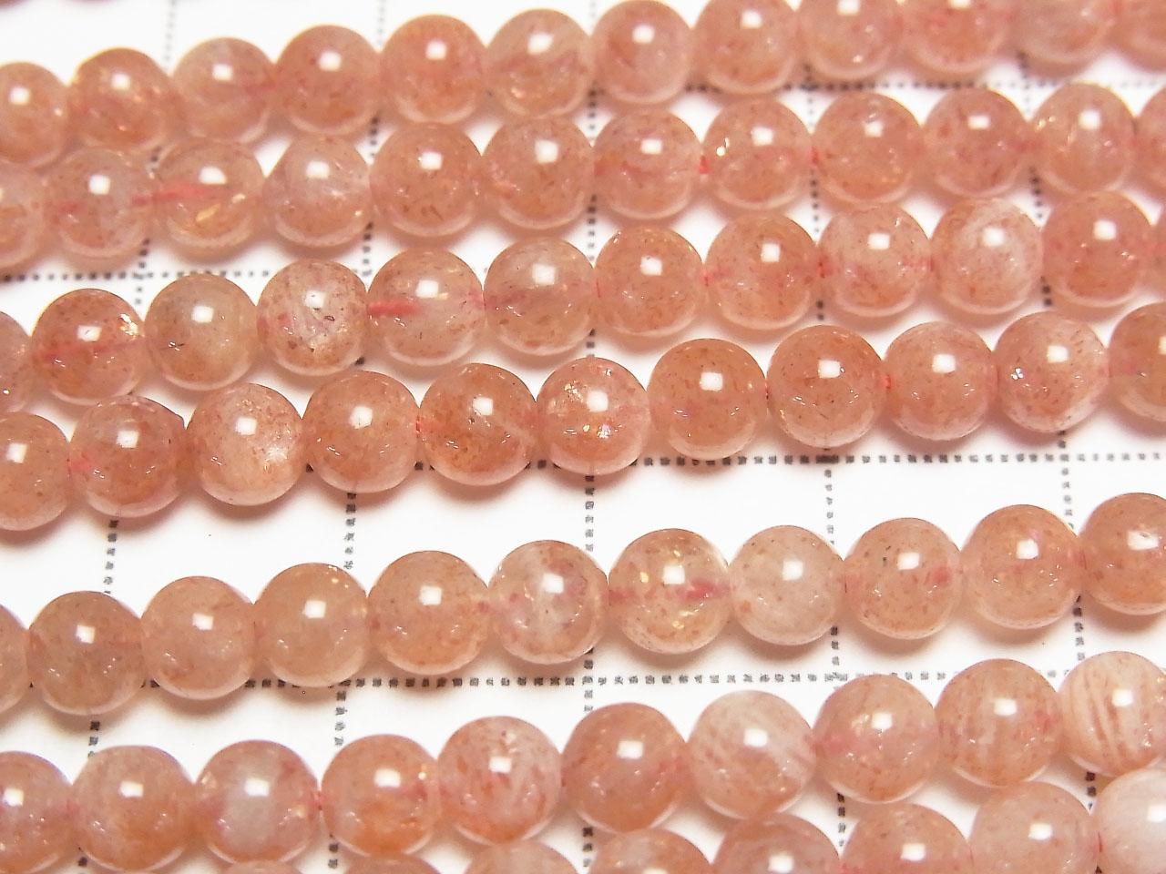Sunstone AA+ Round 5mm 1strand beads (aprx.15inch/38cm)