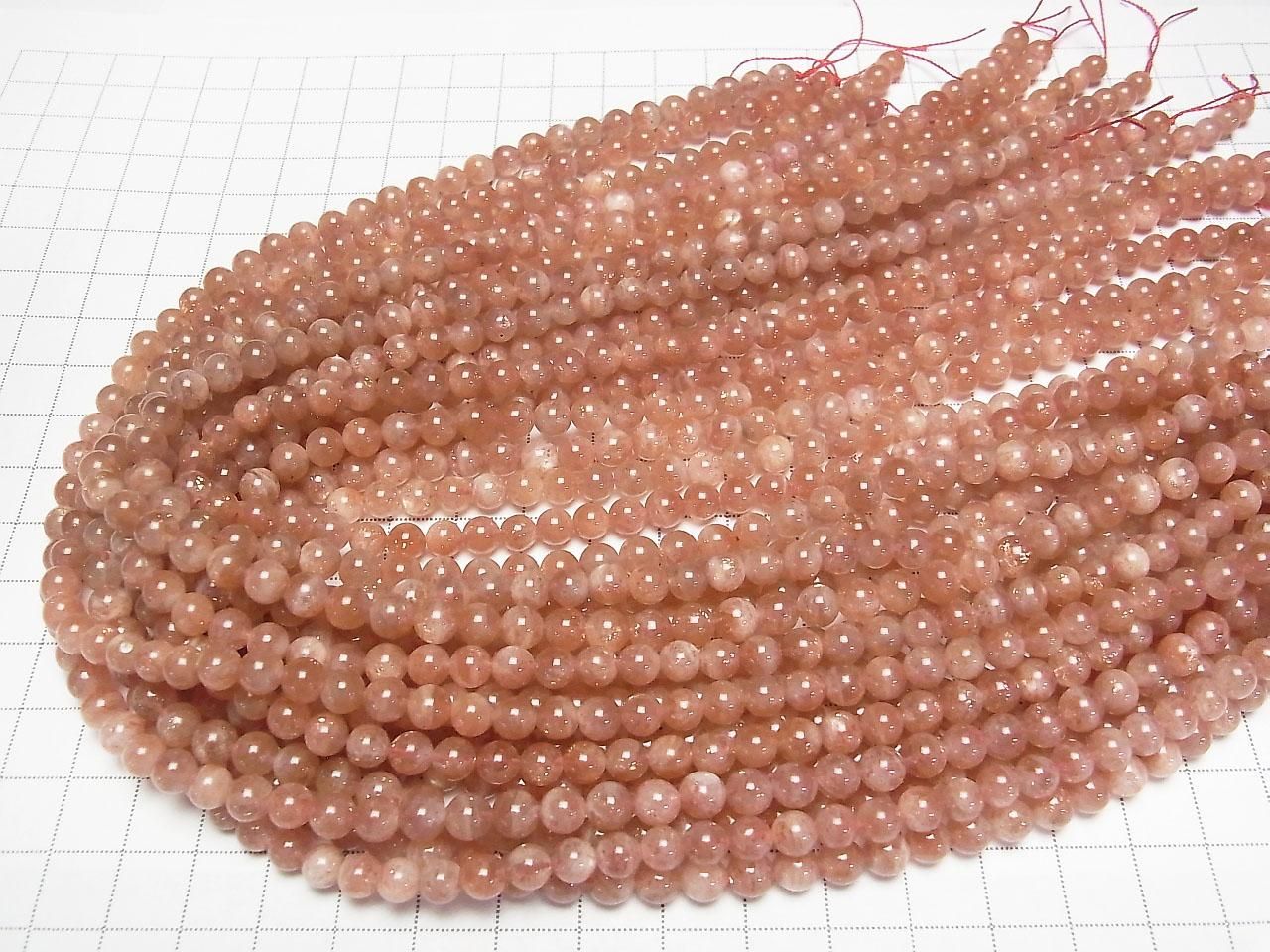 Sunstone AA+ Round 5.5-6mm 1strand beads (aprx.15inch/38cm)