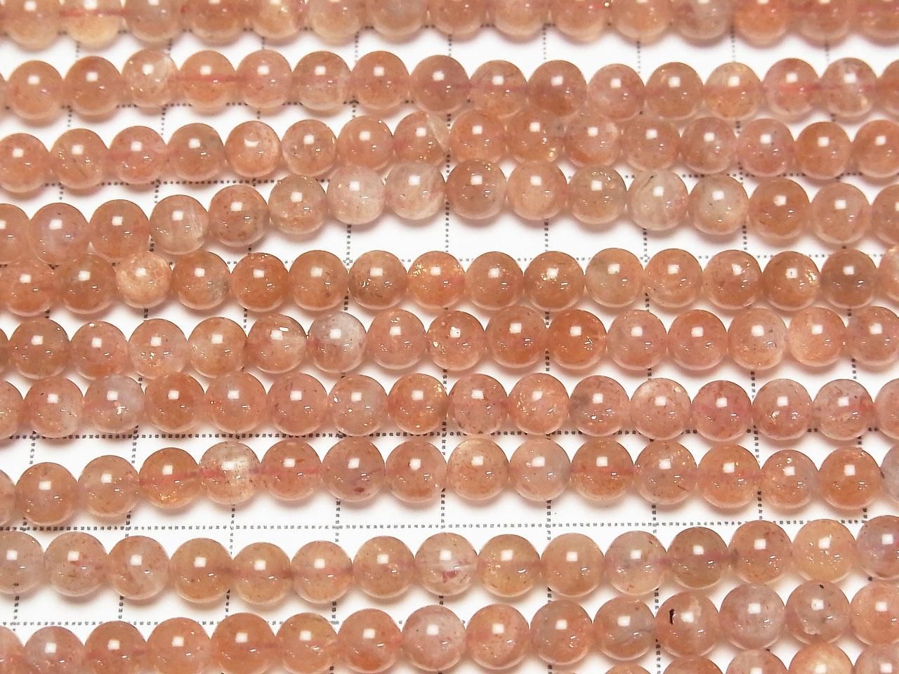 Sunstone AA+ Round 6.5-7mm less half or 1strand beads (aprx.15inch/38cm)