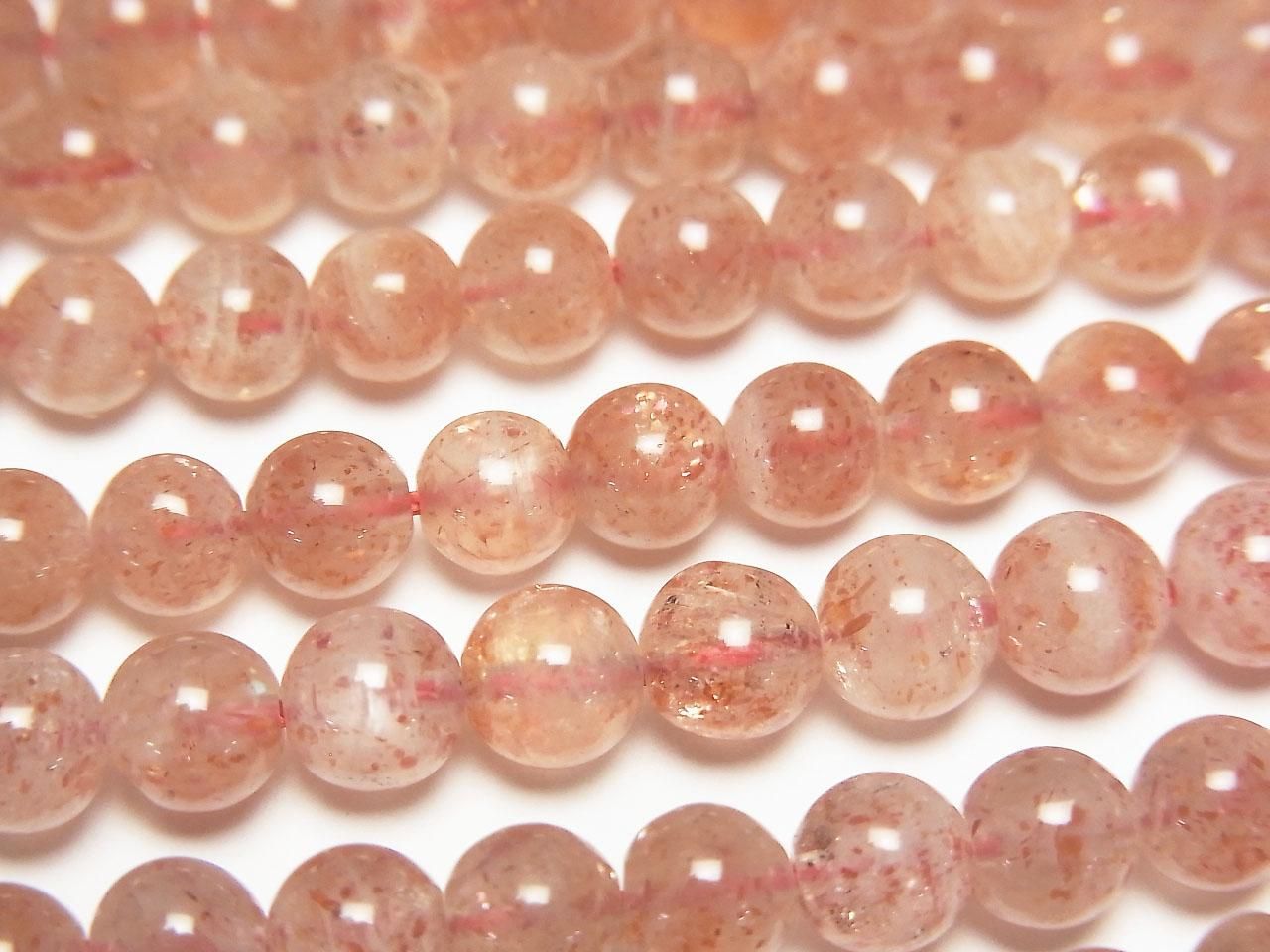 Sunstone AA+ Round 5mm 1strand beads (aprx.15inch/38cm)