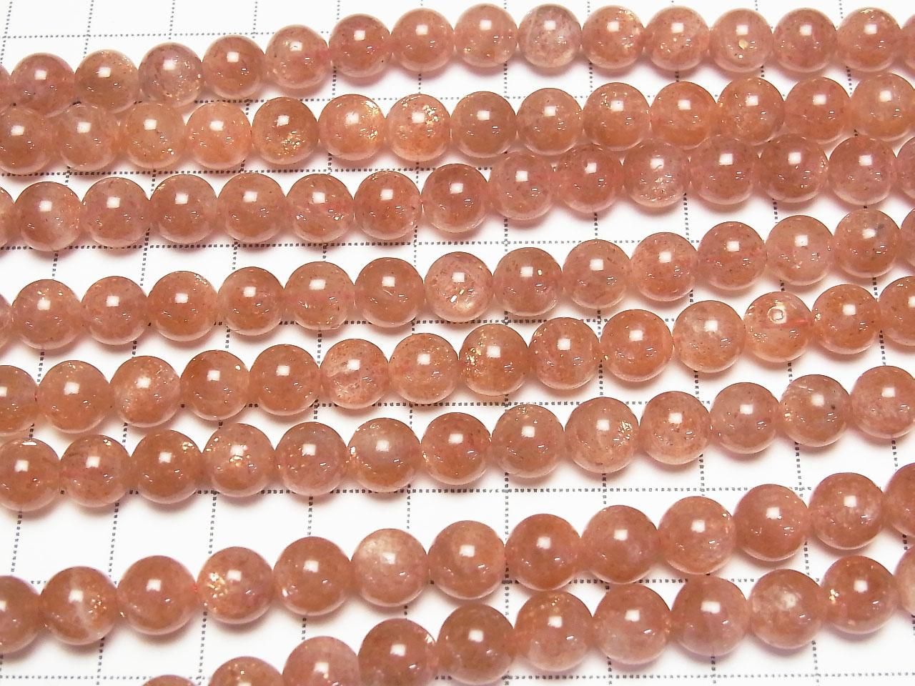 Sunstone AA++ Round 8mm 1/4 or 1strand beads (aprx.15inch/38cm)
