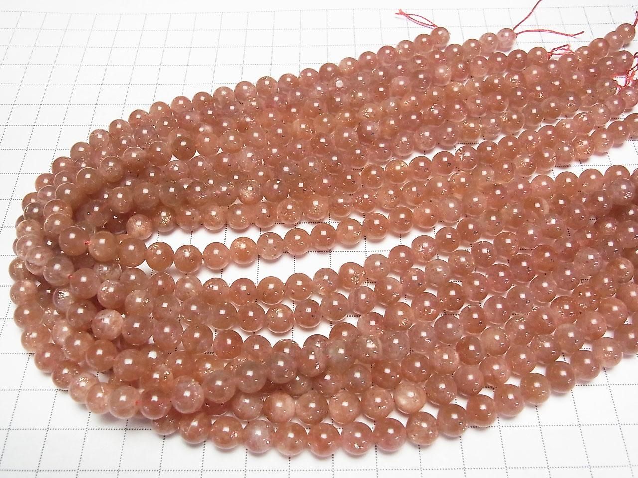 Sunstone AA++ Round 8mm 1/4 or 1strand beads (aprx.15inch/38cm)