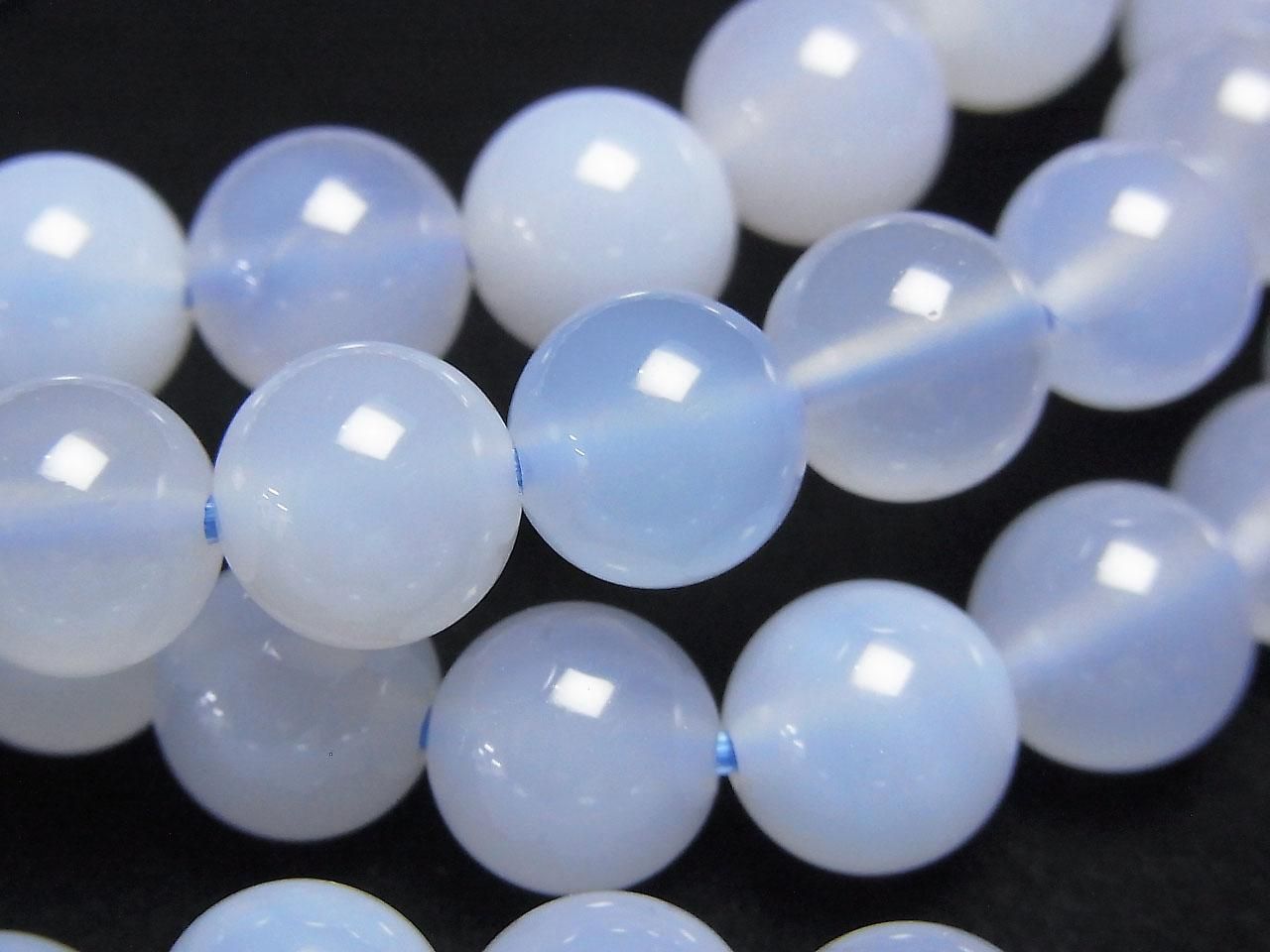 Natural color Blue chalcedony AAA- Round 8mm 1strand beads (Bracelet)