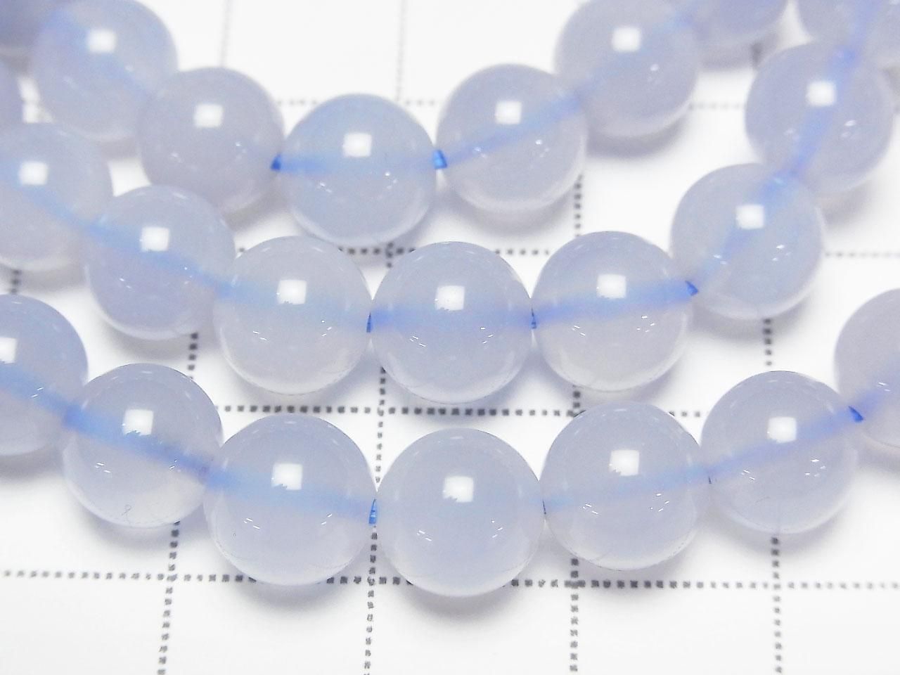 Natural color Blue chalcedony AAA- Round 8mm 1strand beads (Bracelet)