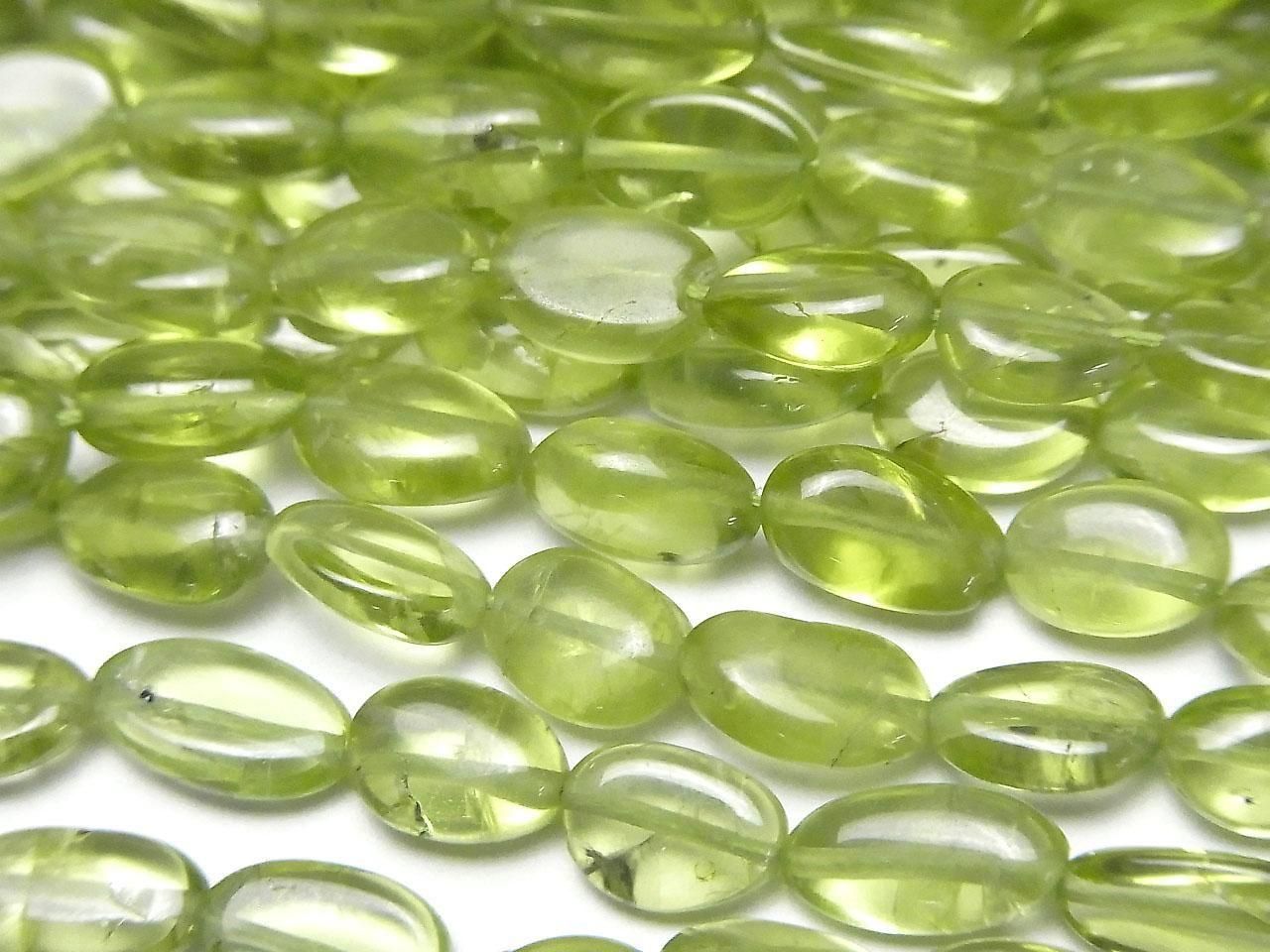 Peridot AA++ Oval half or 1strand beads (aprx.15inch/38cm)