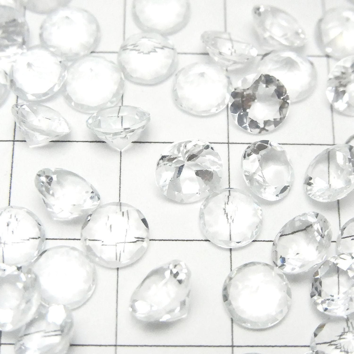 High Quality Goshenite AAA Loose Stone Round Faceted 6x6mm 2pcs