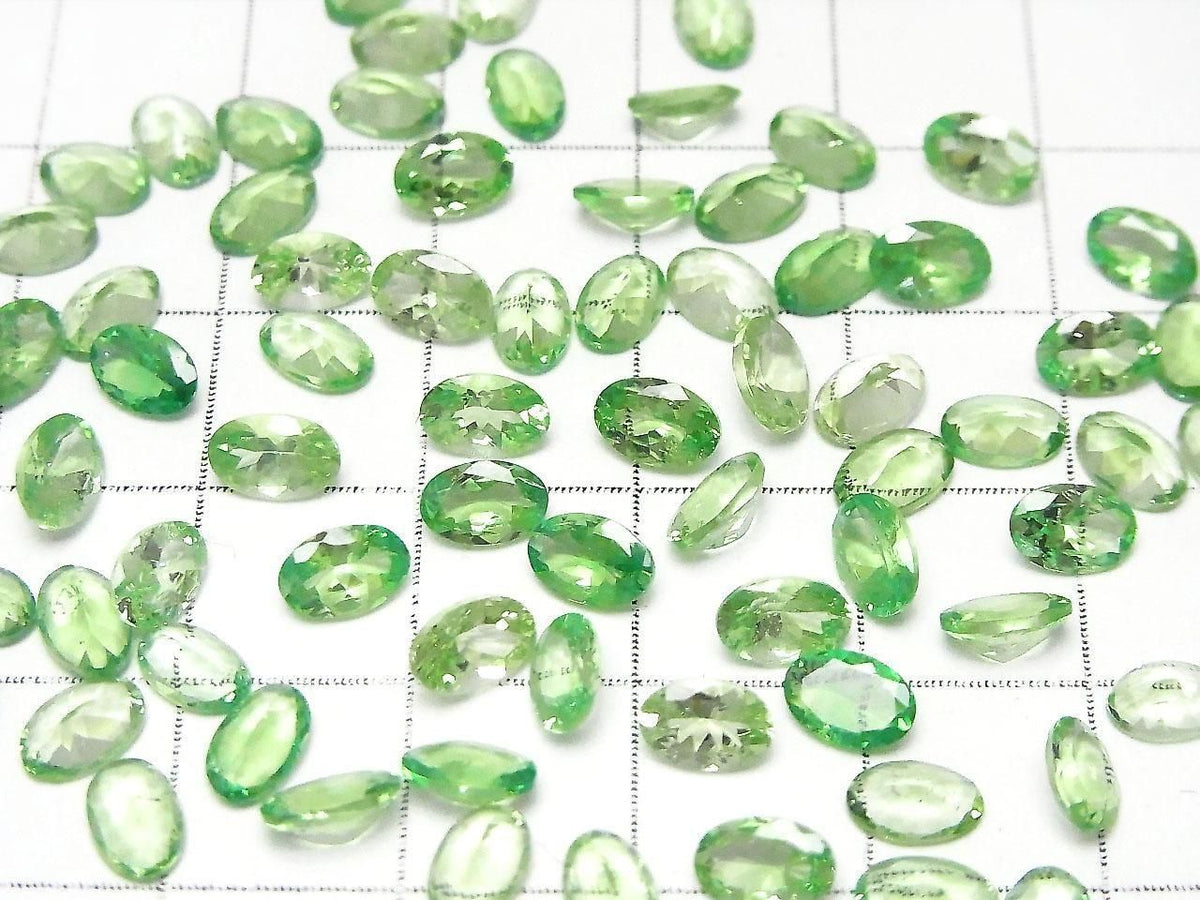 High Quality Tsavorite Garnet AAA Loose stone Oval Faceted 6x4mm 1pc