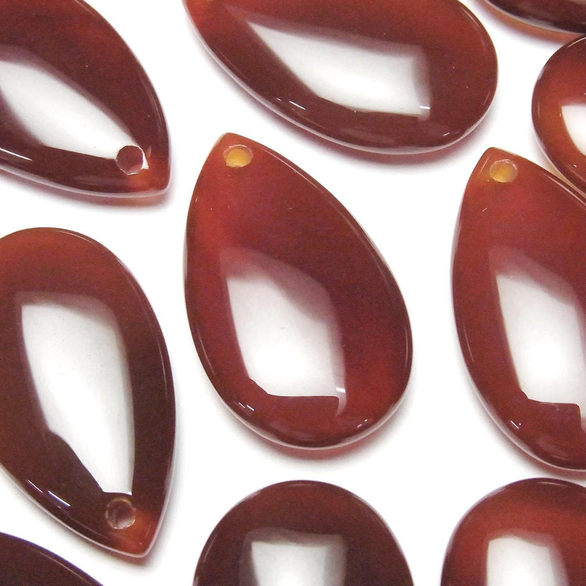 Red Agate AAA Pear shape 30x18mm 2pcs
