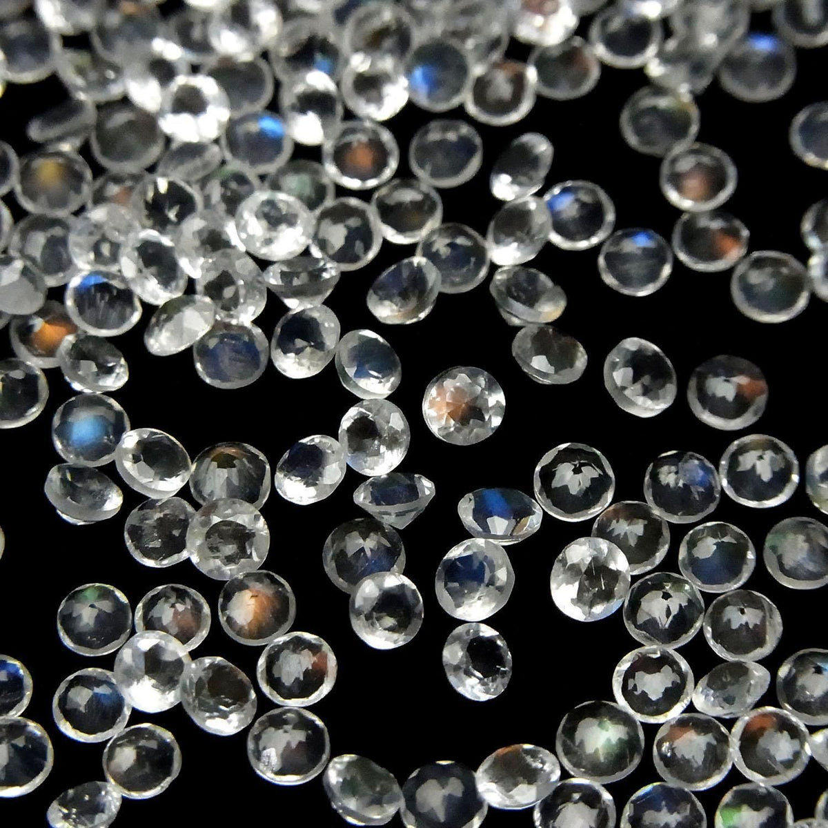 Andesine Labradorite AA++ Loose stone Round Faceted 3x3mm 5pcs