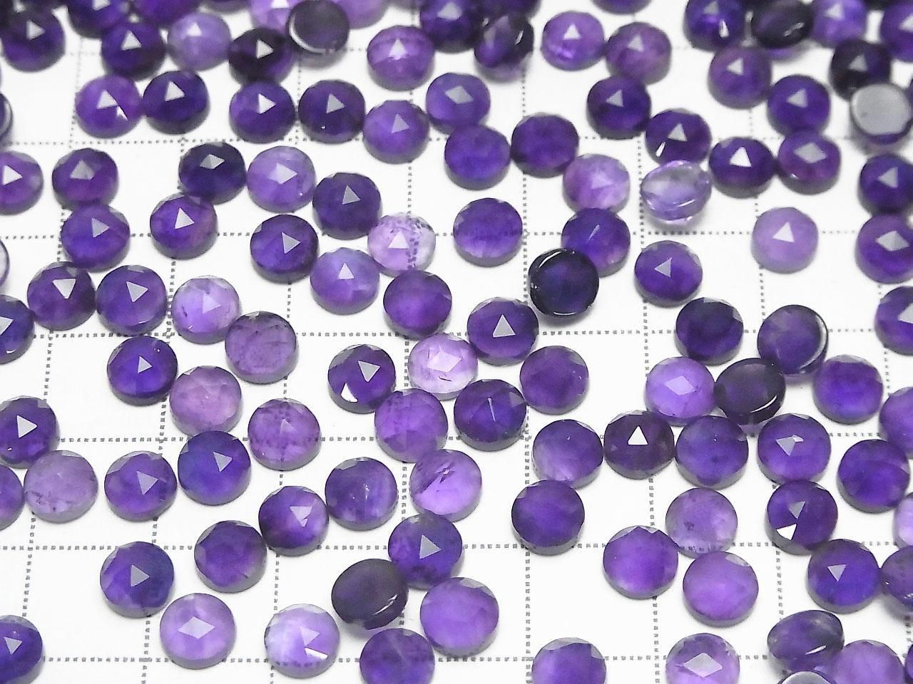 Amethyst AA++ Round Rose Cut 6x6mm 3pcs