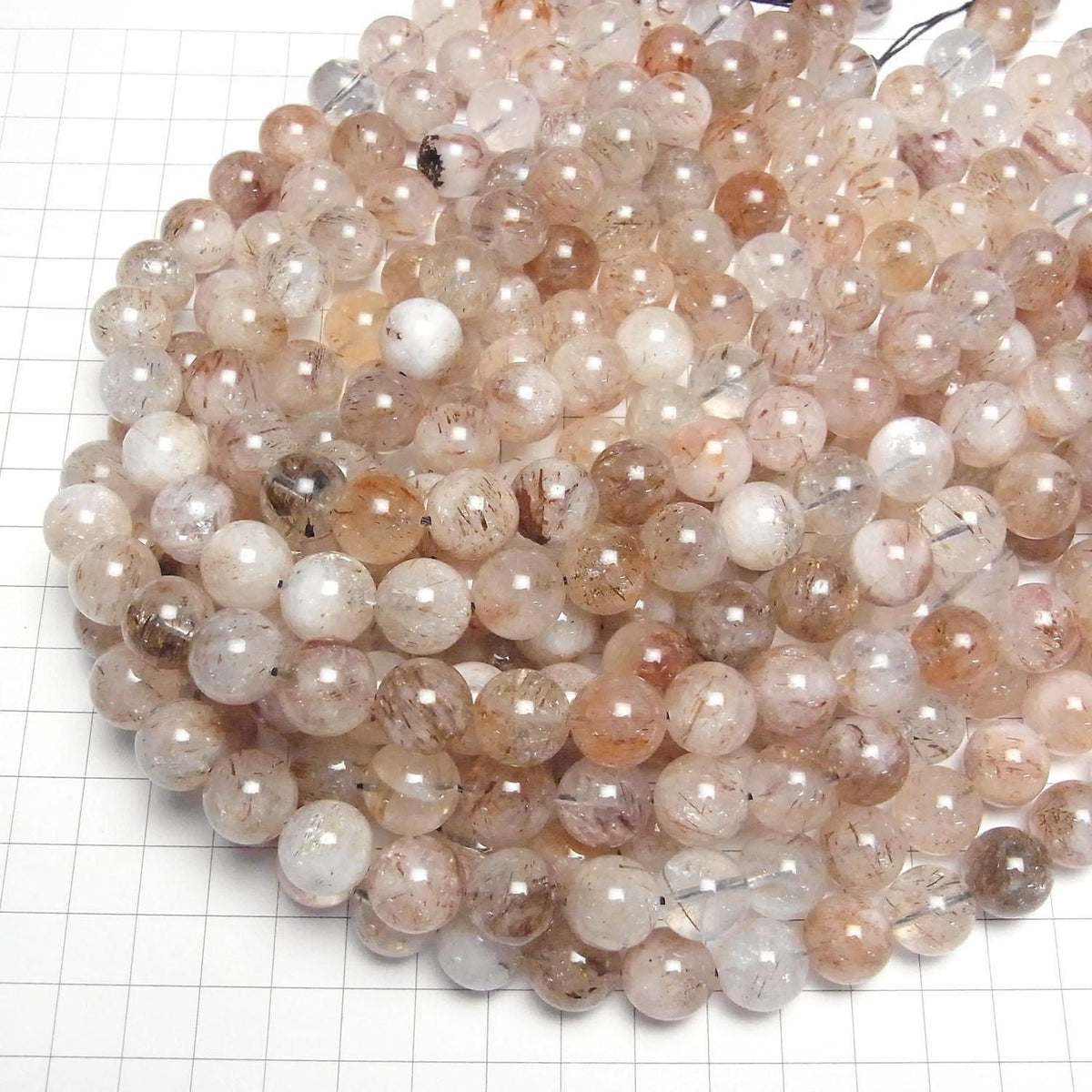 Mica in Quartz AA Round 12.5mm half or 1strand beads (approx. 15 inch/36 cm)