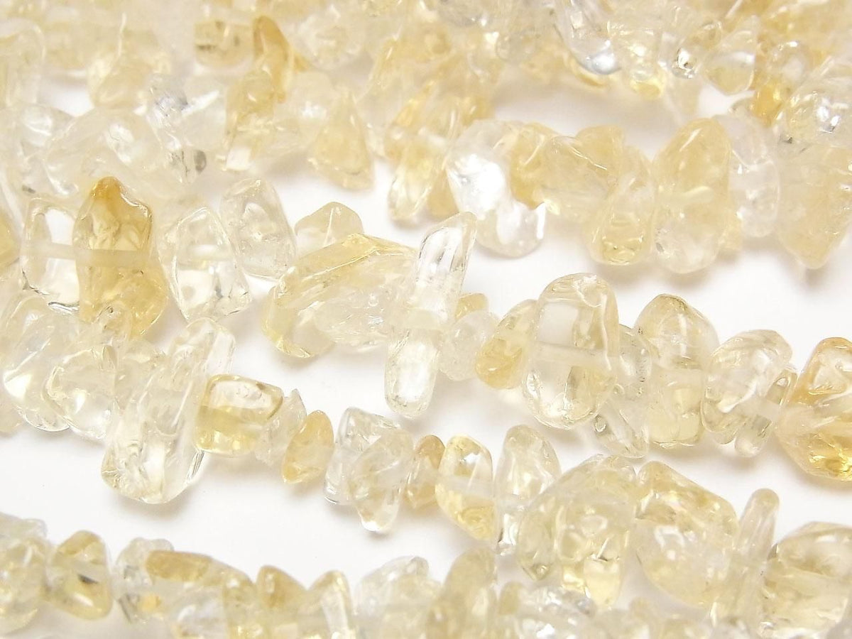 Light color Citrine AA++ Chips (Small Nugget) 1strand beads (approx. 15 inches/37 cm)