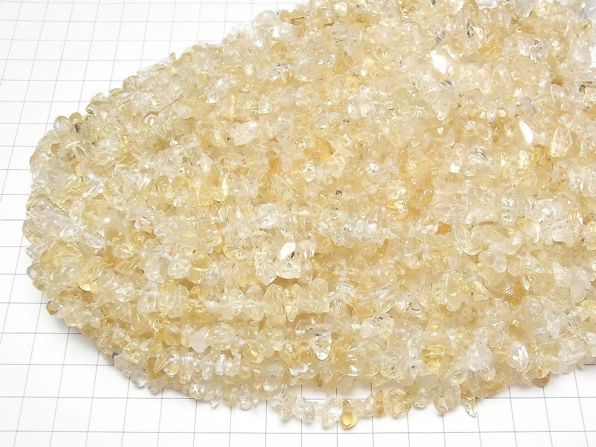 Light color Citrine AA++ Chips (Small Nugget) 1strand beads (approx. 15 inches/37 cm)