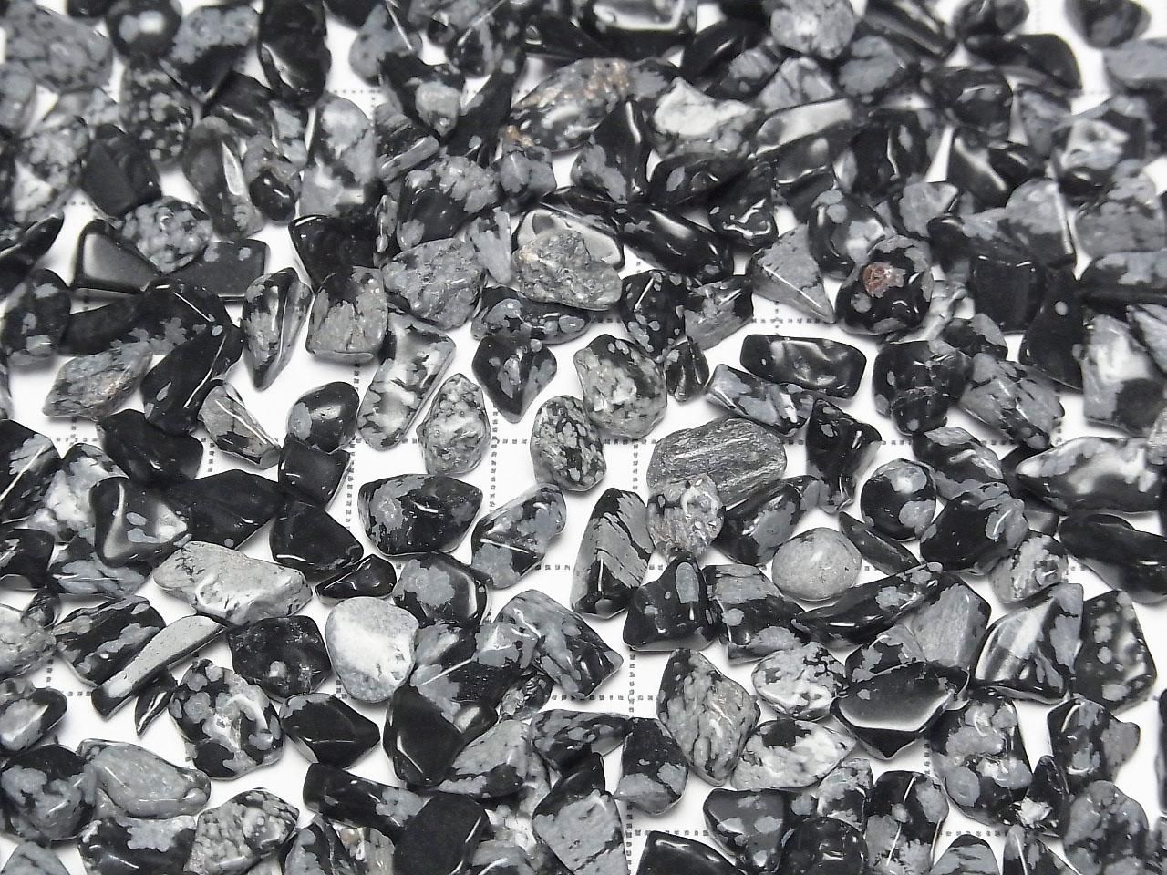 Snowflake Obsidian Undrilled Chips 100 grams