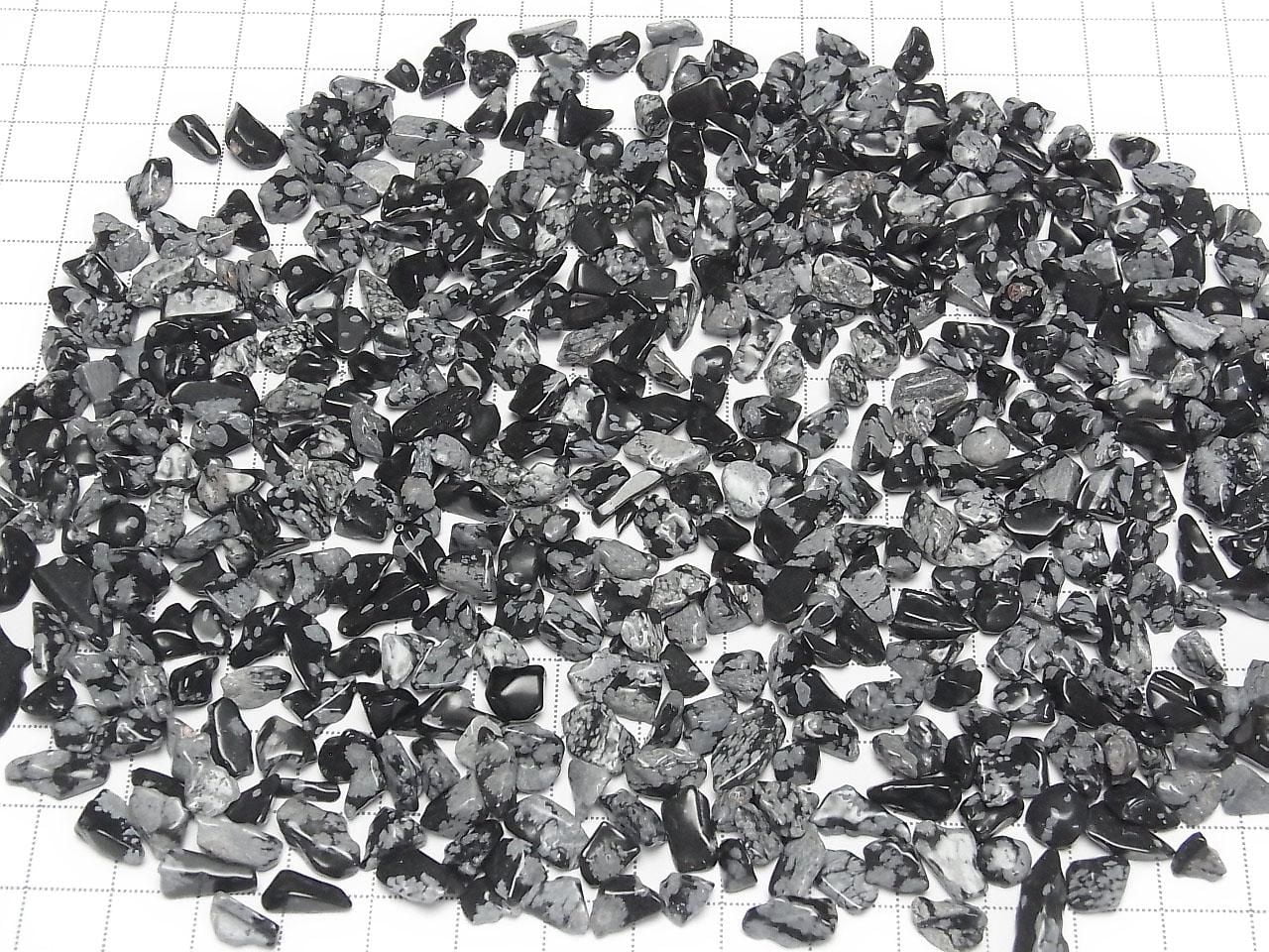 Snowflake Obsidian Undrilled Chips 100 grams