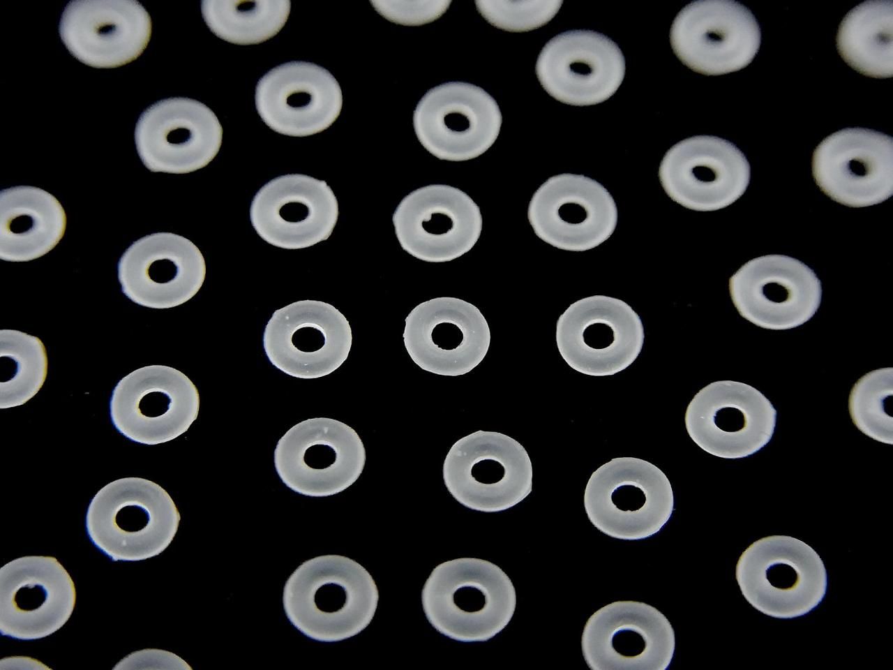 Silicone Rings (Stone Guards) 2.5x2.5x0.7mm Clear 100pcs