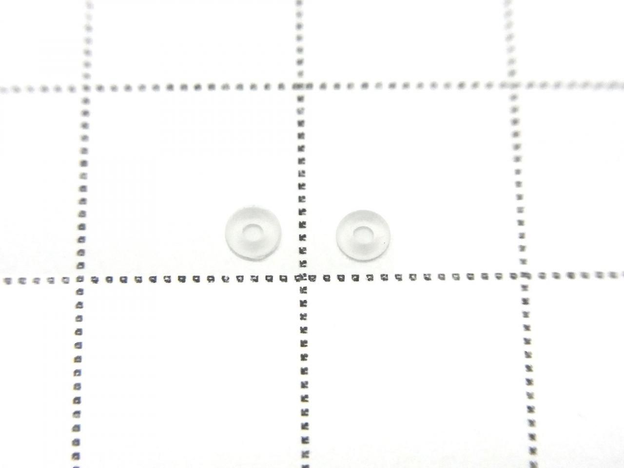 Silicone Rings (Stone Guards) 2.5x2.5x0.7mm Clear 100pcs