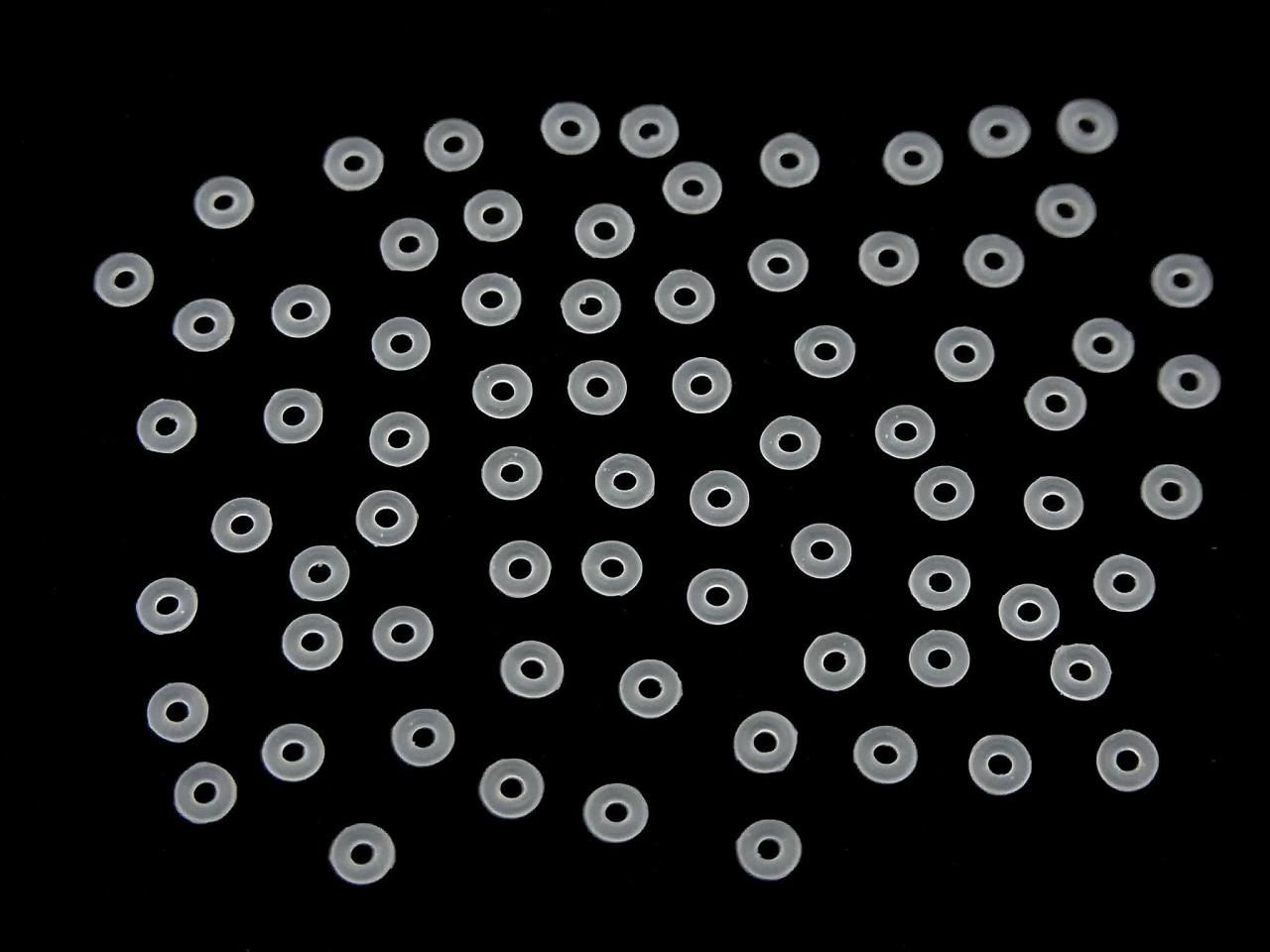 Silicone Rings (Stone Guards) 2.5x2.5x0.7mm Clear 100pcs