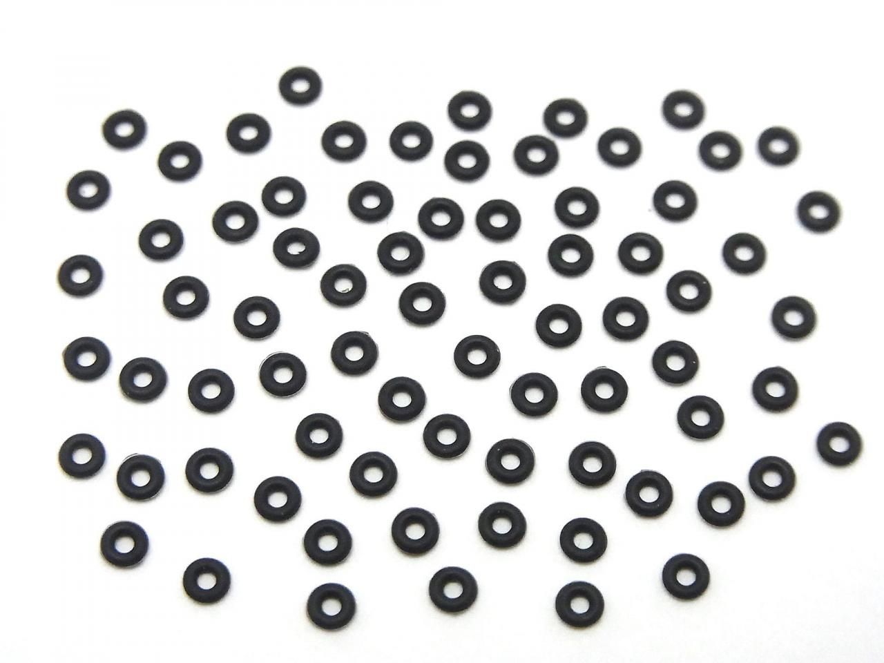Silicone Rings (Stone Guards) 2.5x2.5x0.7mm Black 100pcs