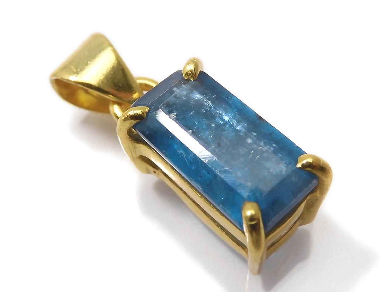 Indigo Blue Kyanite AAA- Pendant 18KGP NO.73 [One of a kind]