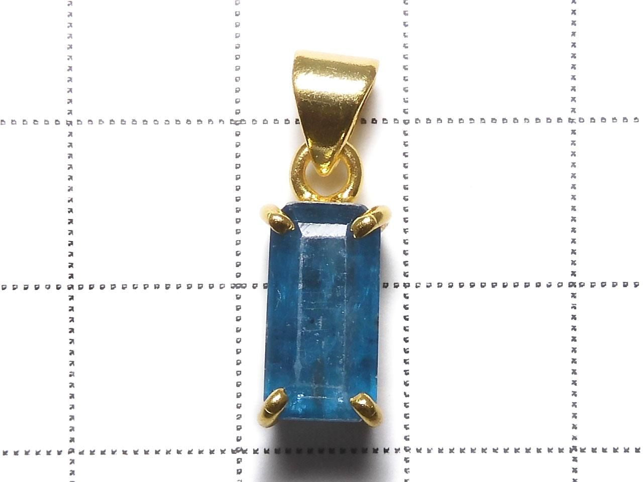 Indigo Blue Kyanite AAA- Pendant 18KGP NO.73 [One of a kind]