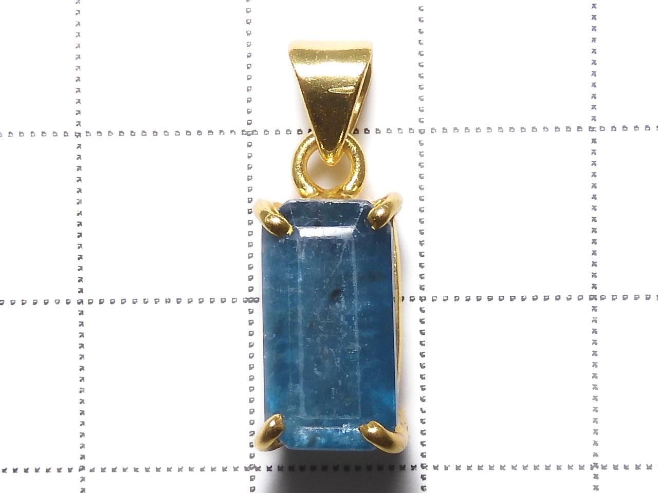 Indigo Blue Kyanite AAA- Pendant 18KGP NO.75 [One of a kind]