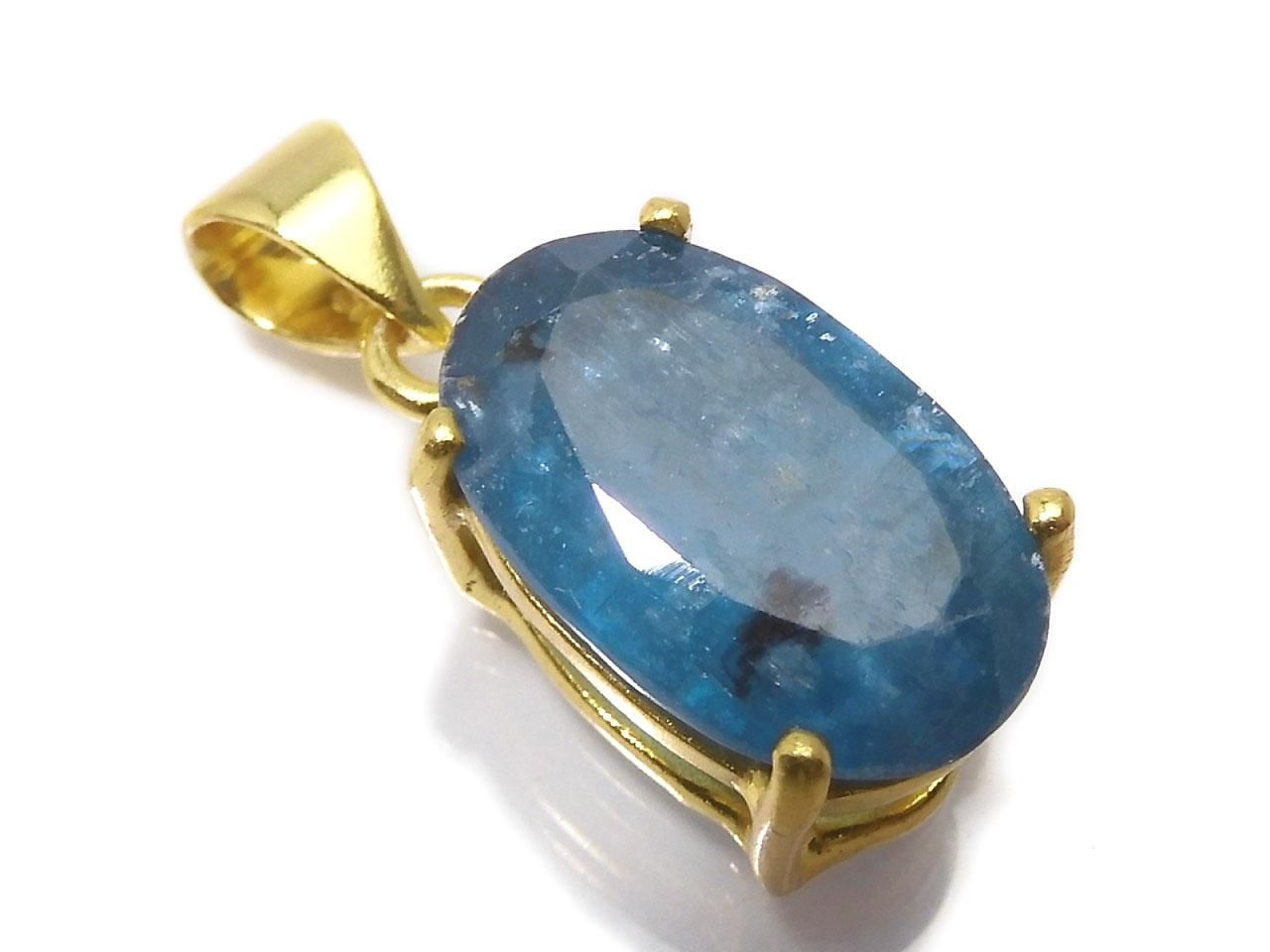Indigo Blue Kyanite AAA- Pendant 18KGP NO.76 [One of a kind]