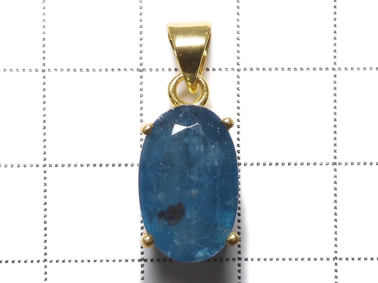Indigo Blue Kyanite AAA- Pendant 18KGP NO.76 [One of a kind]