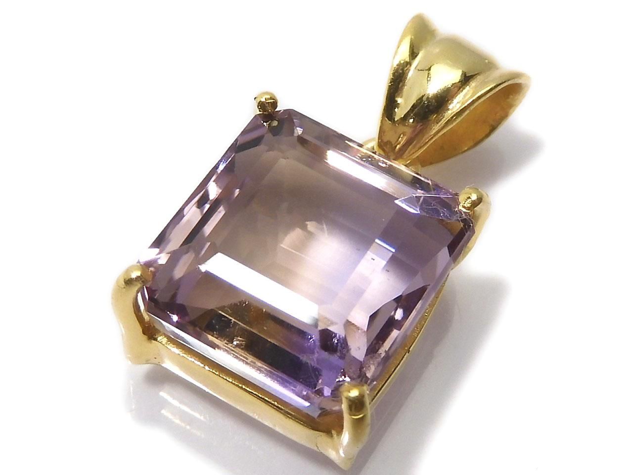 High Quality Ametrine AAA Faceted Pendant 18KGP NO.184 [One of a kind]
