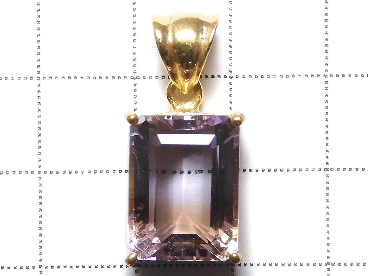 High Quality Ametrine AAA Faceted Pendant 18KGP NO.185 [One of a kind]