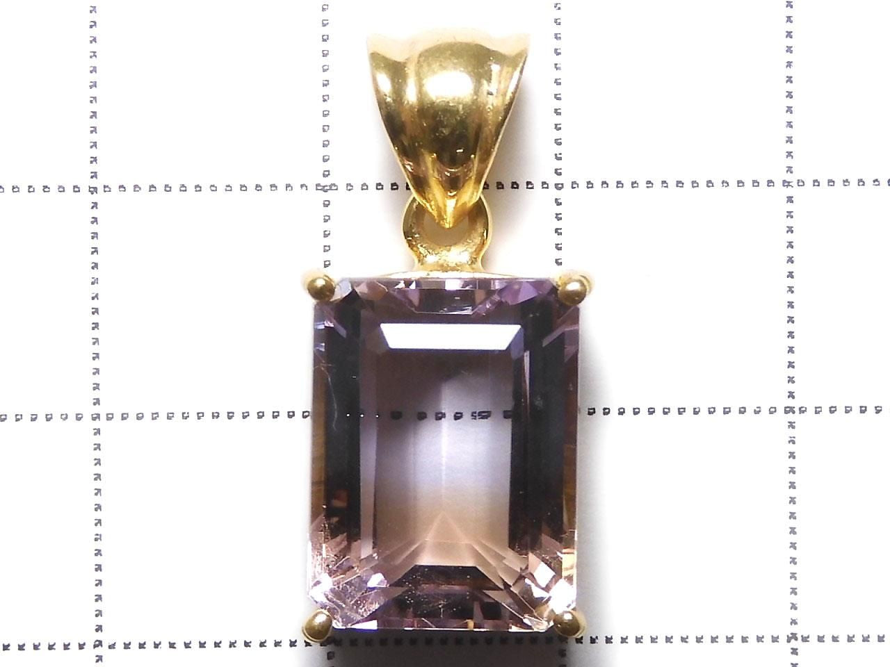 High Quality Ametrine AAA Faceted Pendant 18KGP NO.185 [One of a kind]