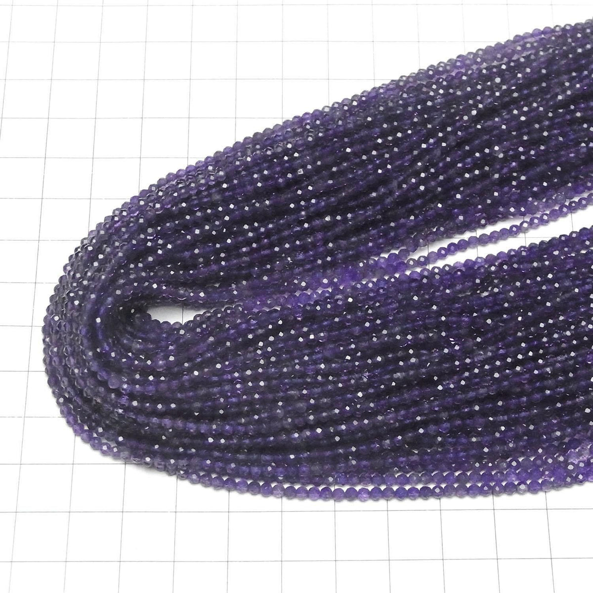 Amethyst AAA- Faceted Round 2.5mm 1strand beads (aprx.15inch/38cm)High Quality!