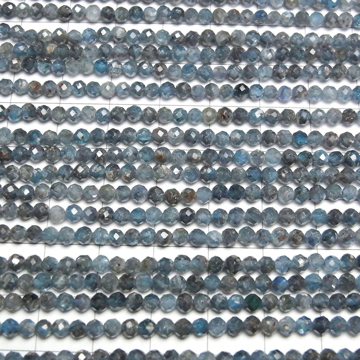 Indigo Blue Kyanite AA Faceted Round 3mm 1strand beads (approx. 15 inches/37 cm) High Quality!