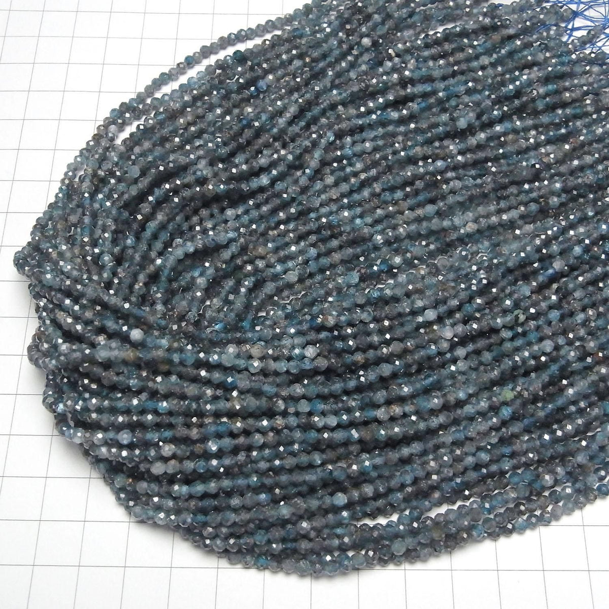 Indigo Blue Kyanite AA Faceted Round 3mm 1strand beads (approx. 15 inches/37 cm) High Quality!