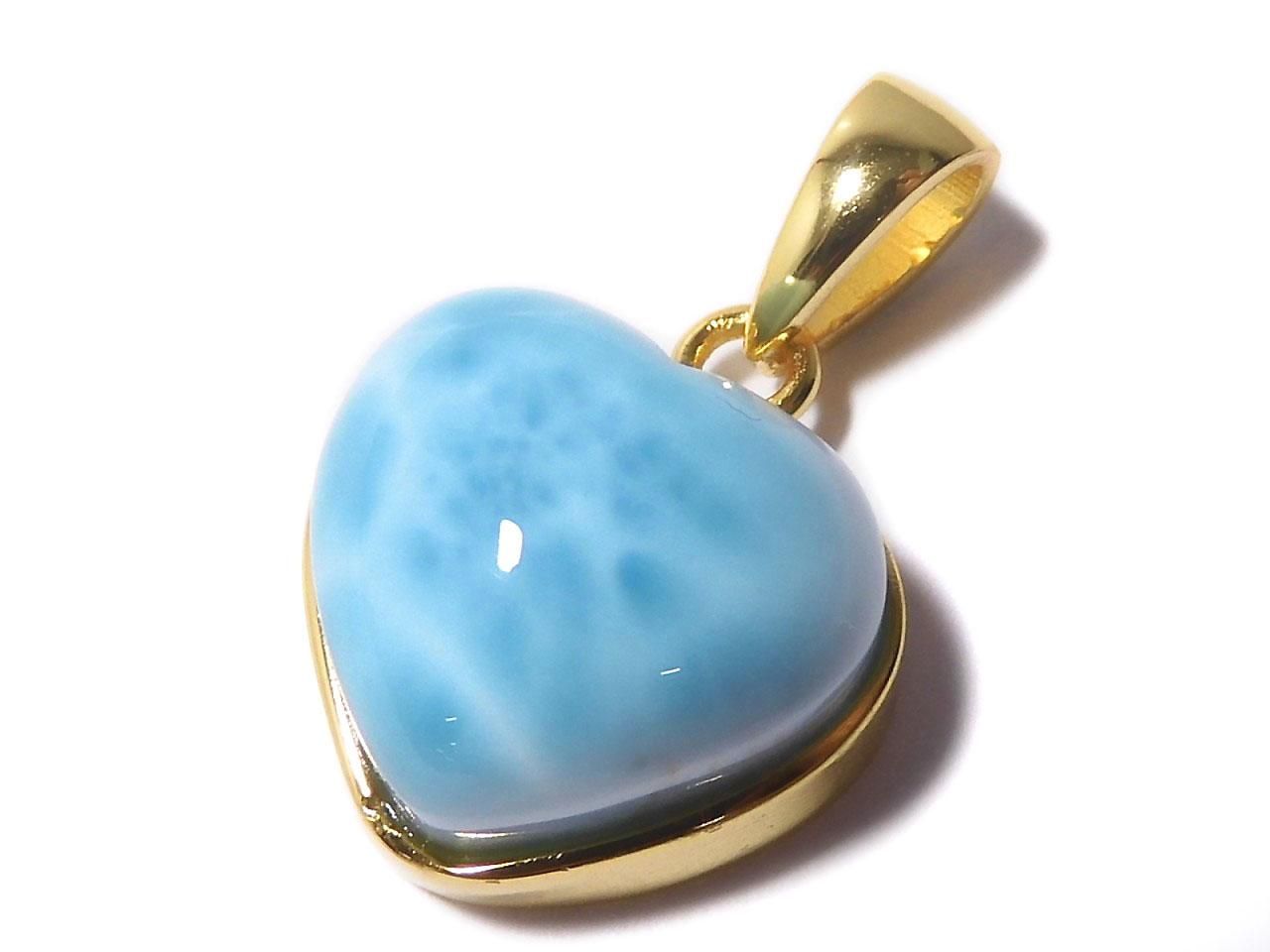 Larimar Pectolite AAA Pendant 18KGP NO.413 [One of a kind]