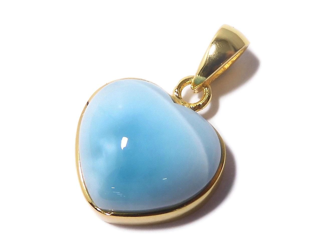 Larimar Pectolite AAA Pendant 18KGP NO.414 [One of a kind]